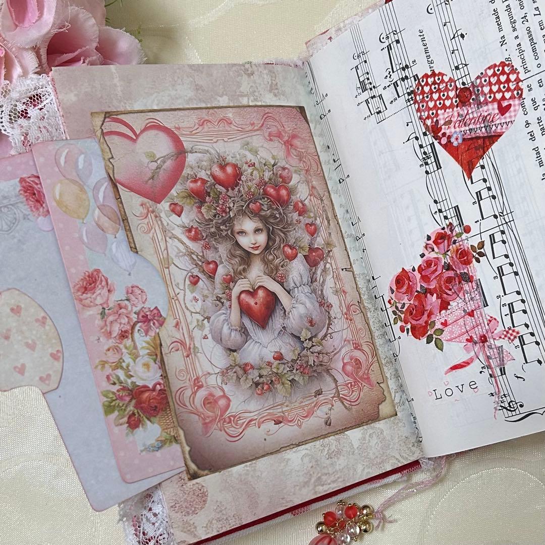 薔薇とレースのジャンクジャーナル・雑記帳　Happy Valentine!