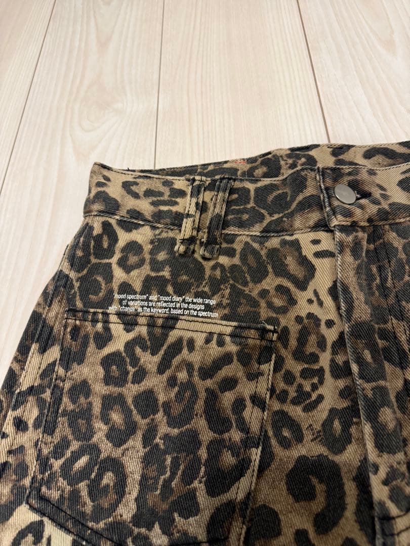 BEEDEN ビーデン レオパードデニムパンツ