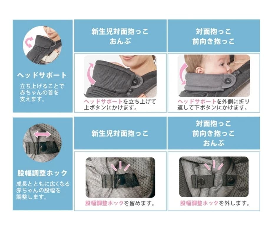 fuwa hug 抱っこ紐 チャコールグレー