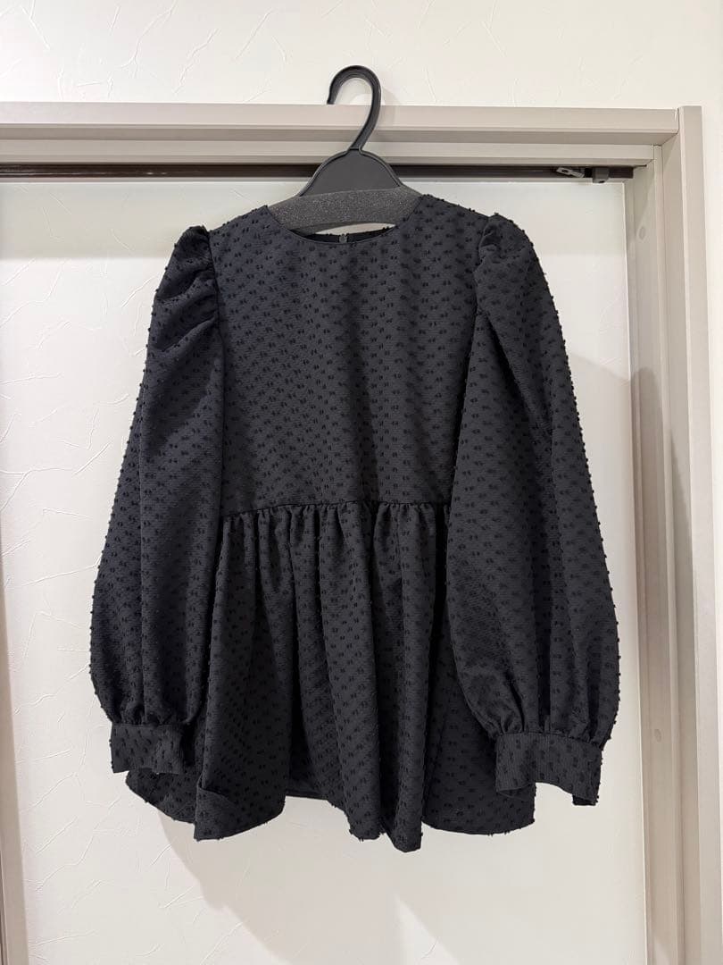 今期　OHGA PATTERN BLOUSE ブラック　ブラウス