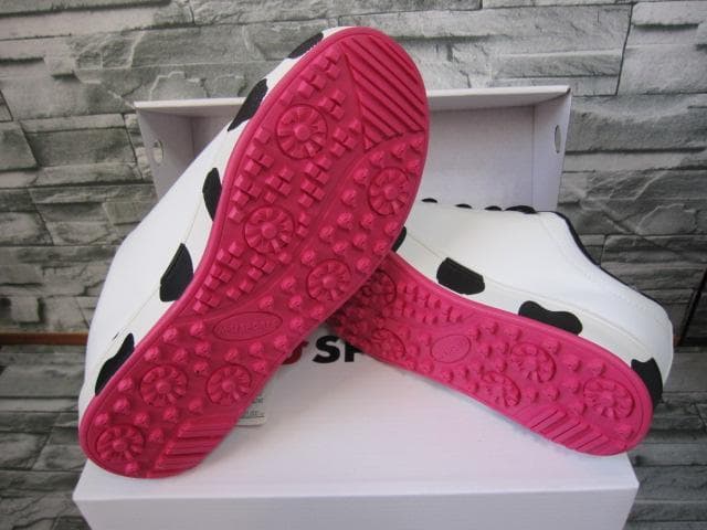 MU SPORTS ◆ダルメシアン柄スパイクレスシューズ 23.0 WH