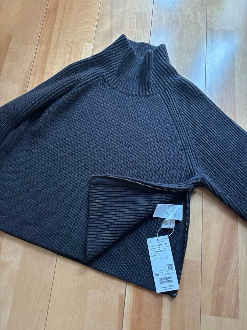 【新品】Demi-Luxe BEAMS サイドジップリブプルオーバーニット .M