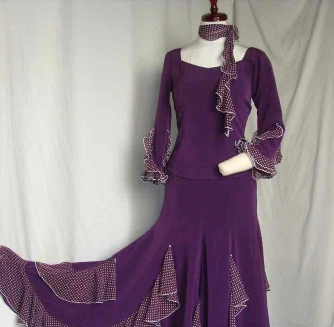 フラメンコ衣装ツーピース フルオーダ タイ＆ペチコート付