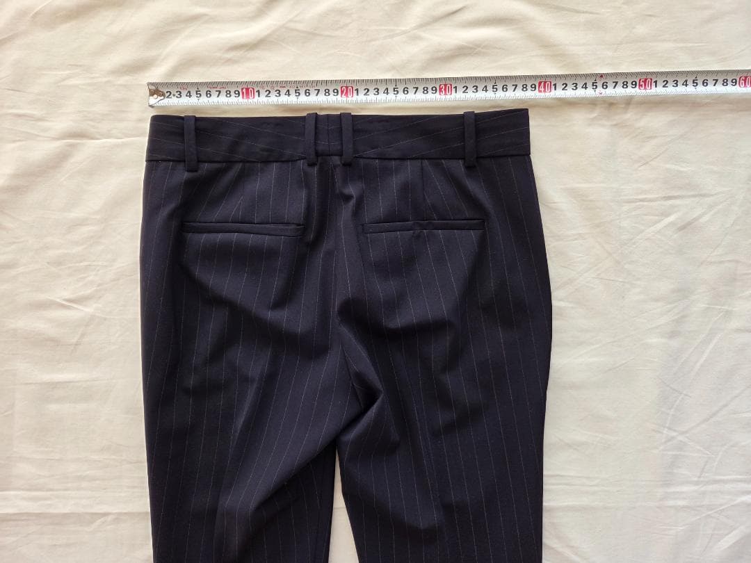 THEORY ネイビー ストライプ パンツスーツ