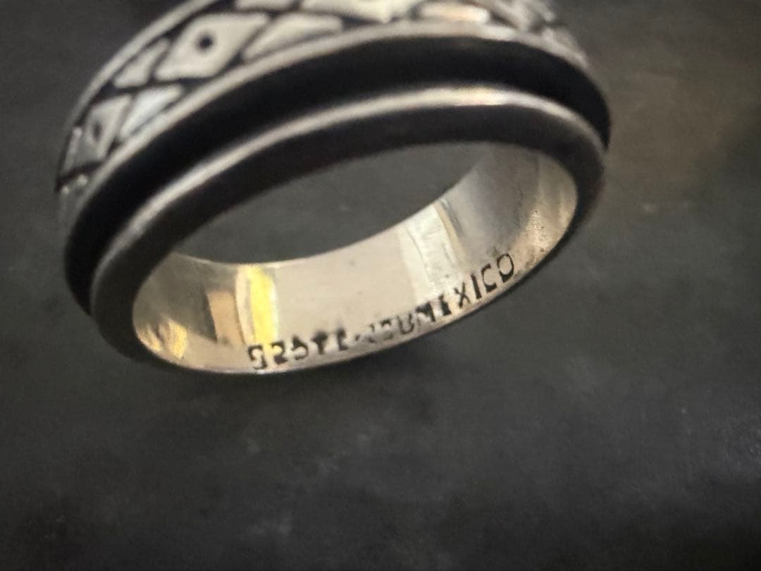 メキシコ　ヴィンテージ　リング　アンティーク　シルバー　925 スピニング