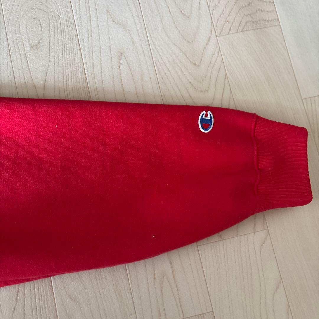 Champion Supreme レッド フード付きパーカー