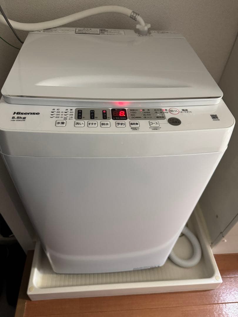 使用1年 2024年製 HISENSE 5.5kg洗濯機 コンパクト 55E2W