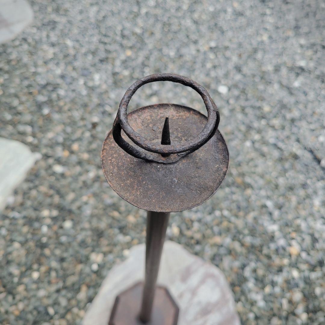 和骨董・木製燭台・アンティーク雑貨