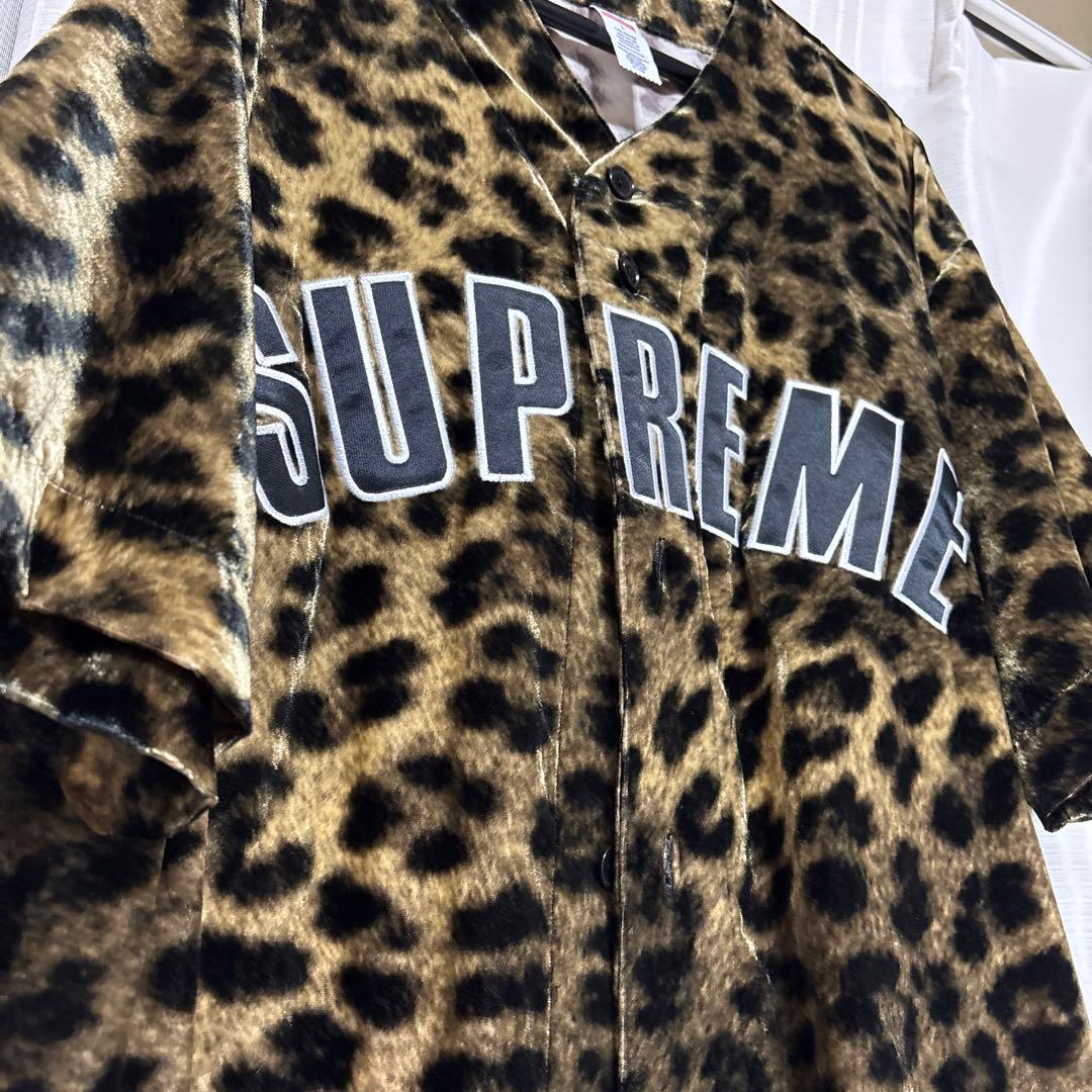 【即完】Supreme Velvet Baseball Jersey L