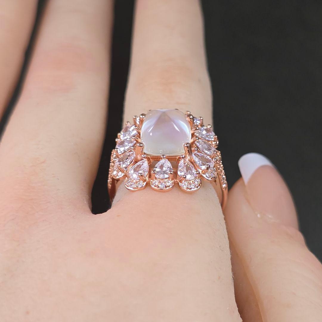 天然水晶xマザーオブパール　リング　天然水晶　マザーオブパール　指輪