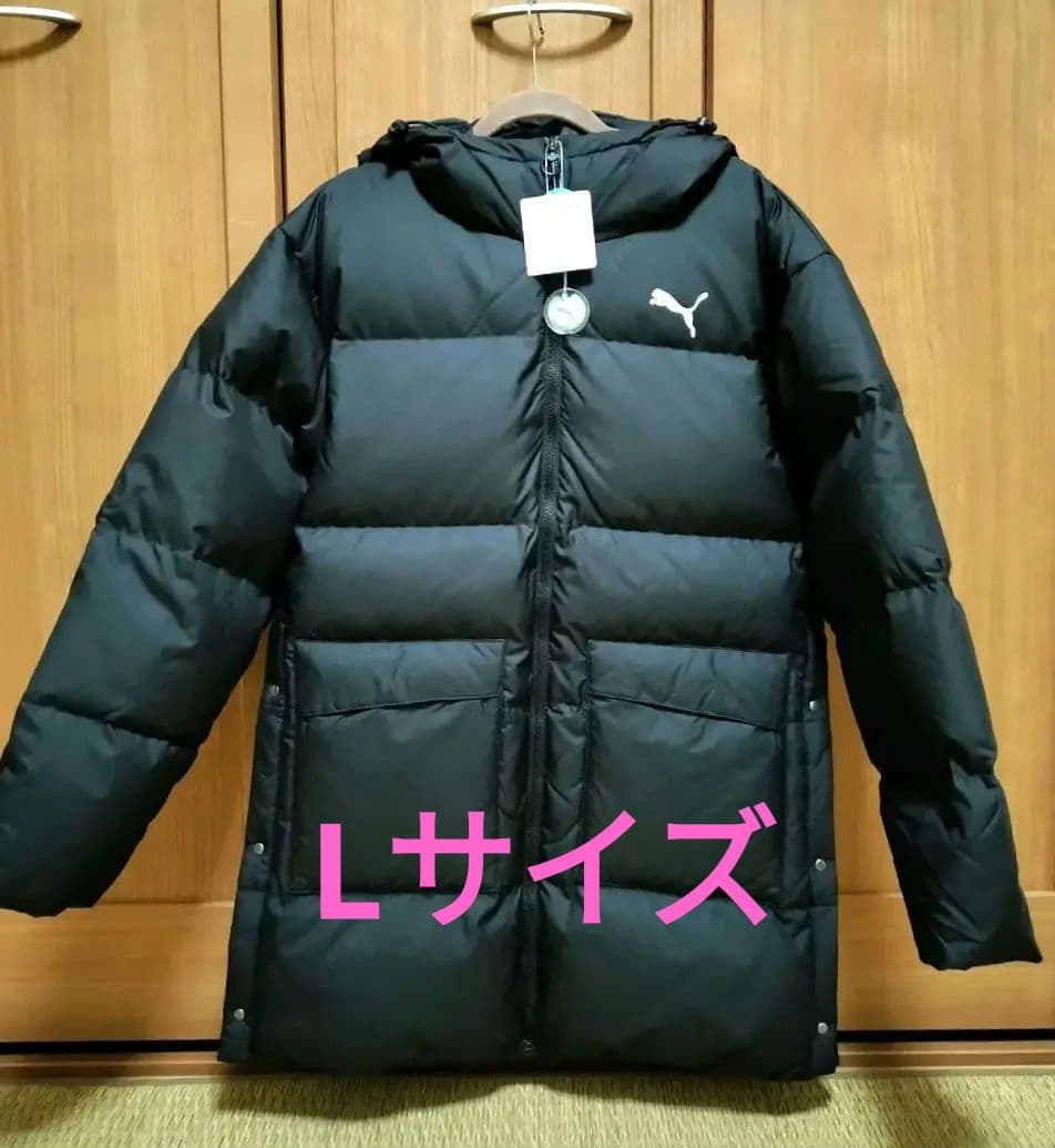 新品★プーマ　 ᒪサイズ　レディース ベンチコート ダウンコート　黒　ブラック