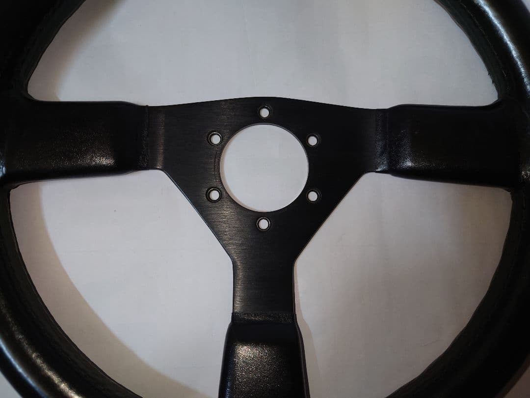 レザーステアリング　旧車　当時物 革ハンドル　昭和　レトロ