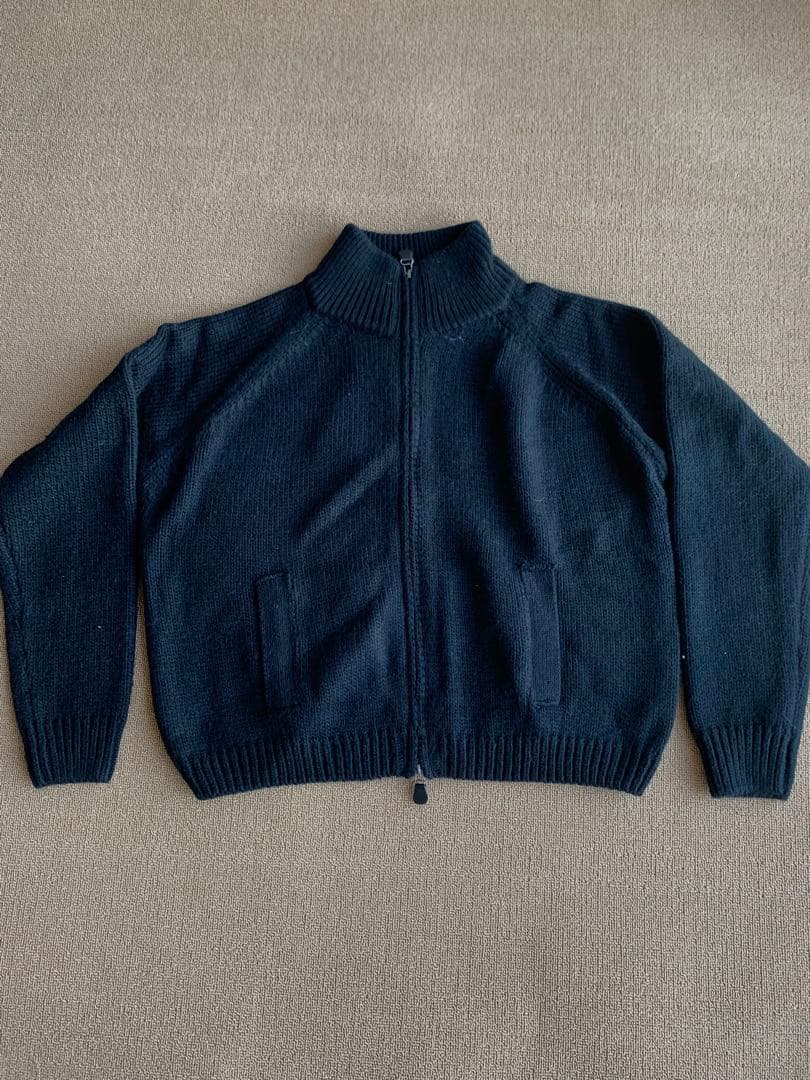 OUR LEGACY ブラックニット ジップアップ 46