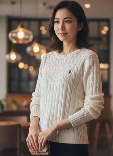 【美品】POLO RALPH LAUREN ケーブルセーター★大人気カラー★