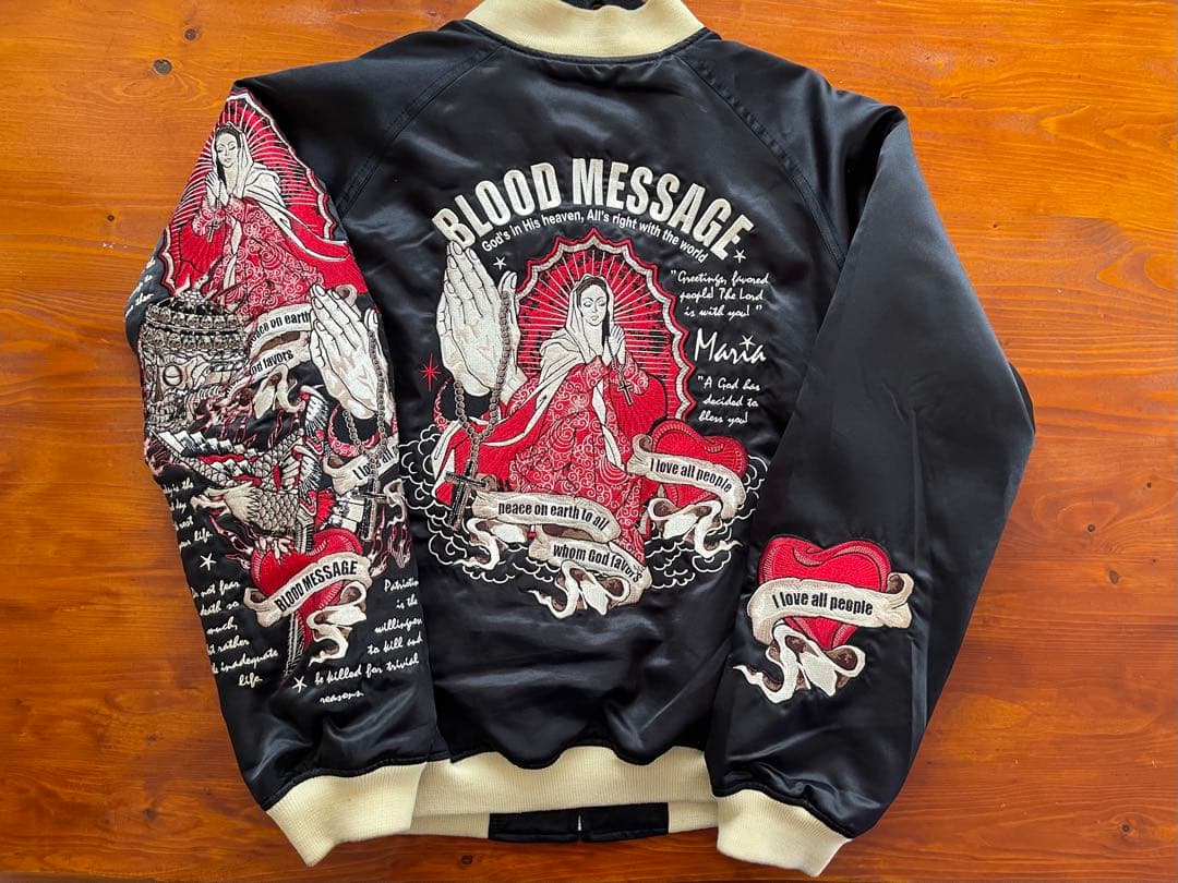 【本日20時までの価格！】BLOOD MESSAGE リバーシブル スカジャン