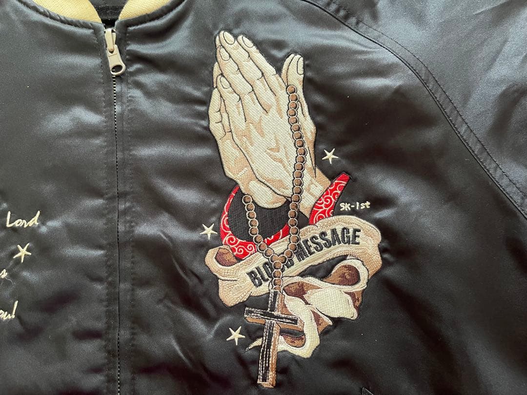 【本日20時までの価格！】BLOOD MESSAGE リバーシブル スカジャン