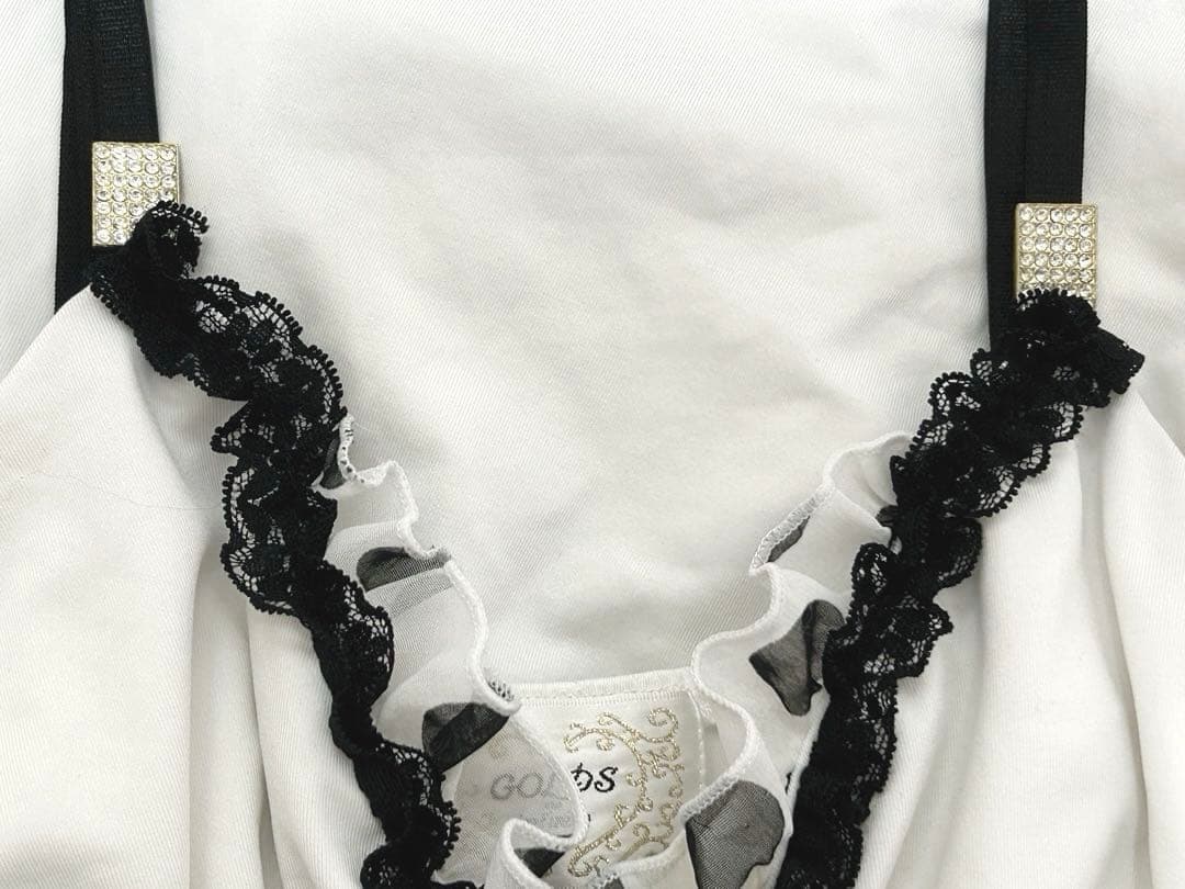 GOLDS♡初期デザイン♡ドット柄キャミトップス♡2点セット♡ホワイト×ブラック