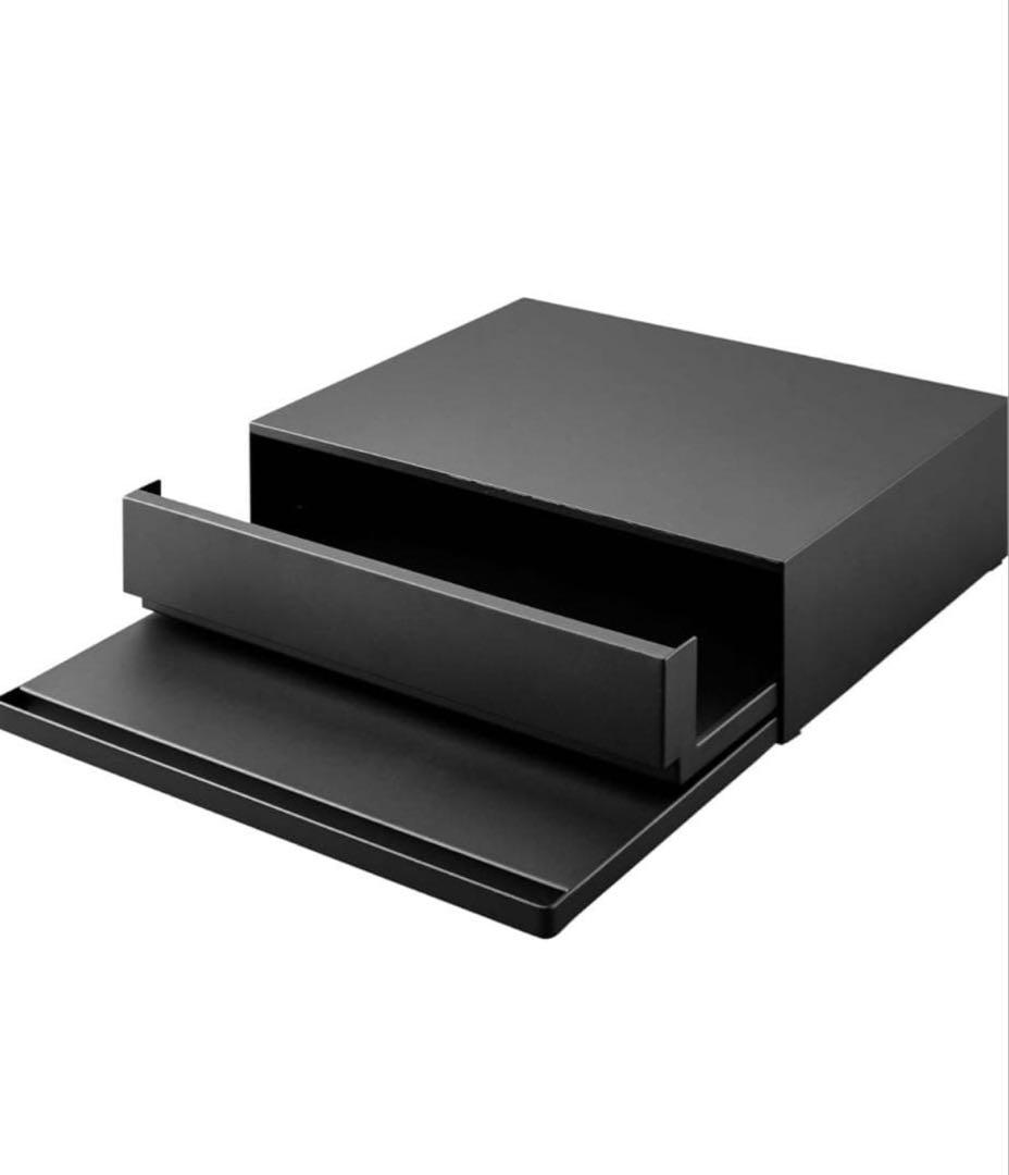 【お買い得】山崎実業　tower レンジ台　レンジ下収納　ブラック