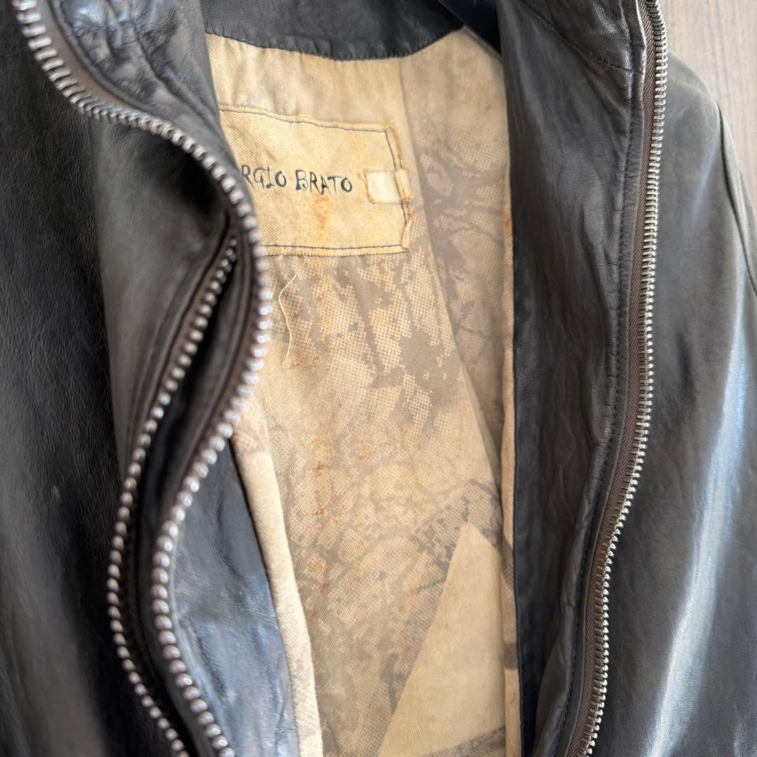 美品 46 ジョルジオ　ブラット　シープスキン