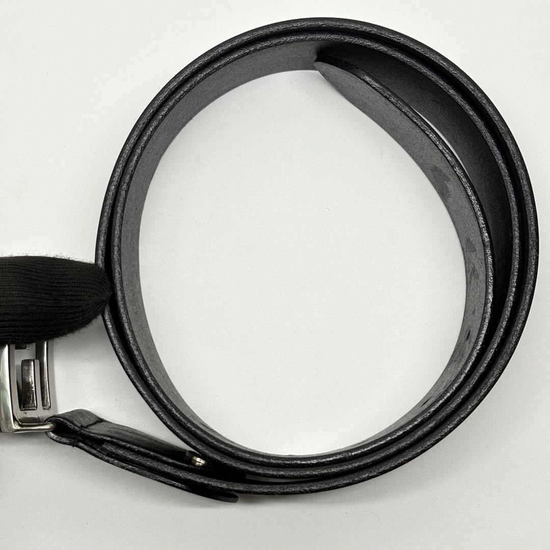 フェンディ　FENDI ベルト　レザー　FFロゴ　シルバー