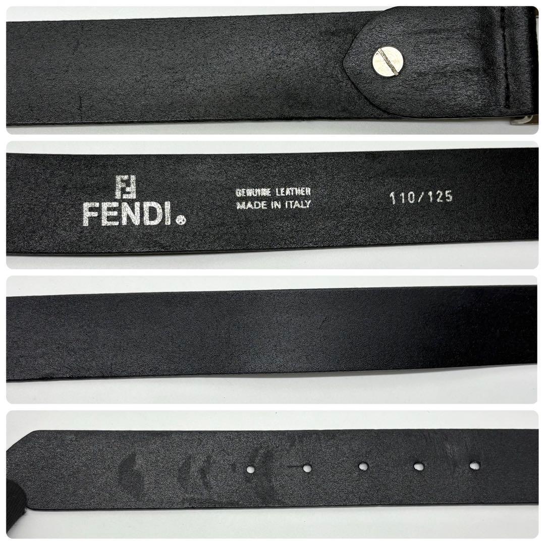 フェンディ　FENDI ベルト　レザー　FFロゴ　シルバー