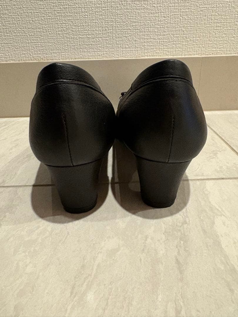 Riz raffinee リボンパンプス ブラック