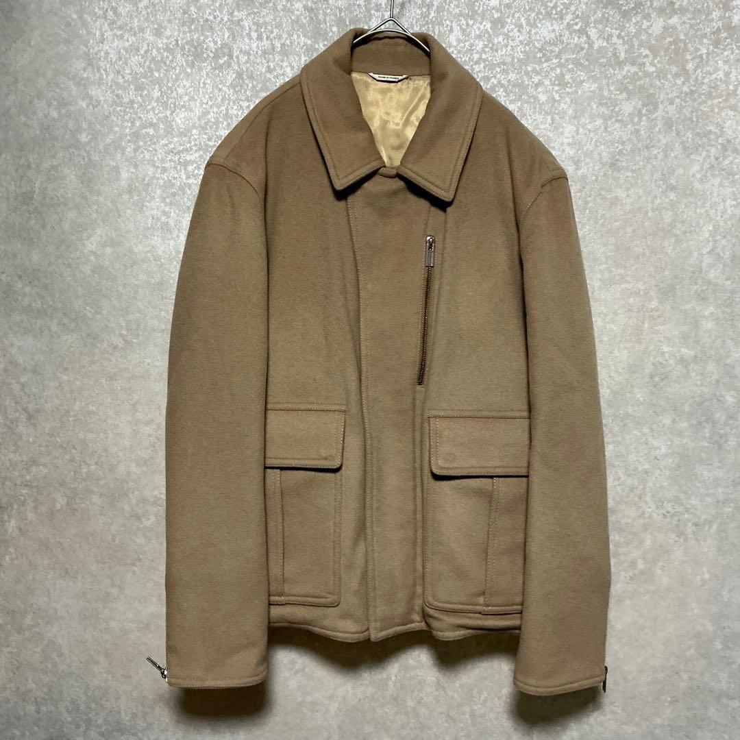 【美品】HERMES　エルメス　カシミヤ100%　ブルゾン　ベージュ