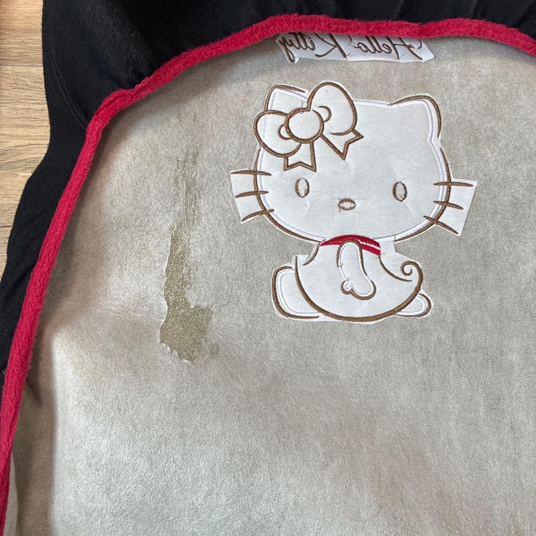 ハローキティ フード付きシートカバー 2人用　シフトカバー