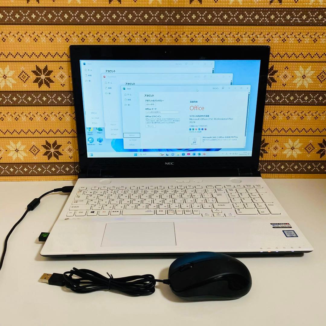 Y34 NECノートパソコン i5メモリ8G高速 Windows11オフィス付き