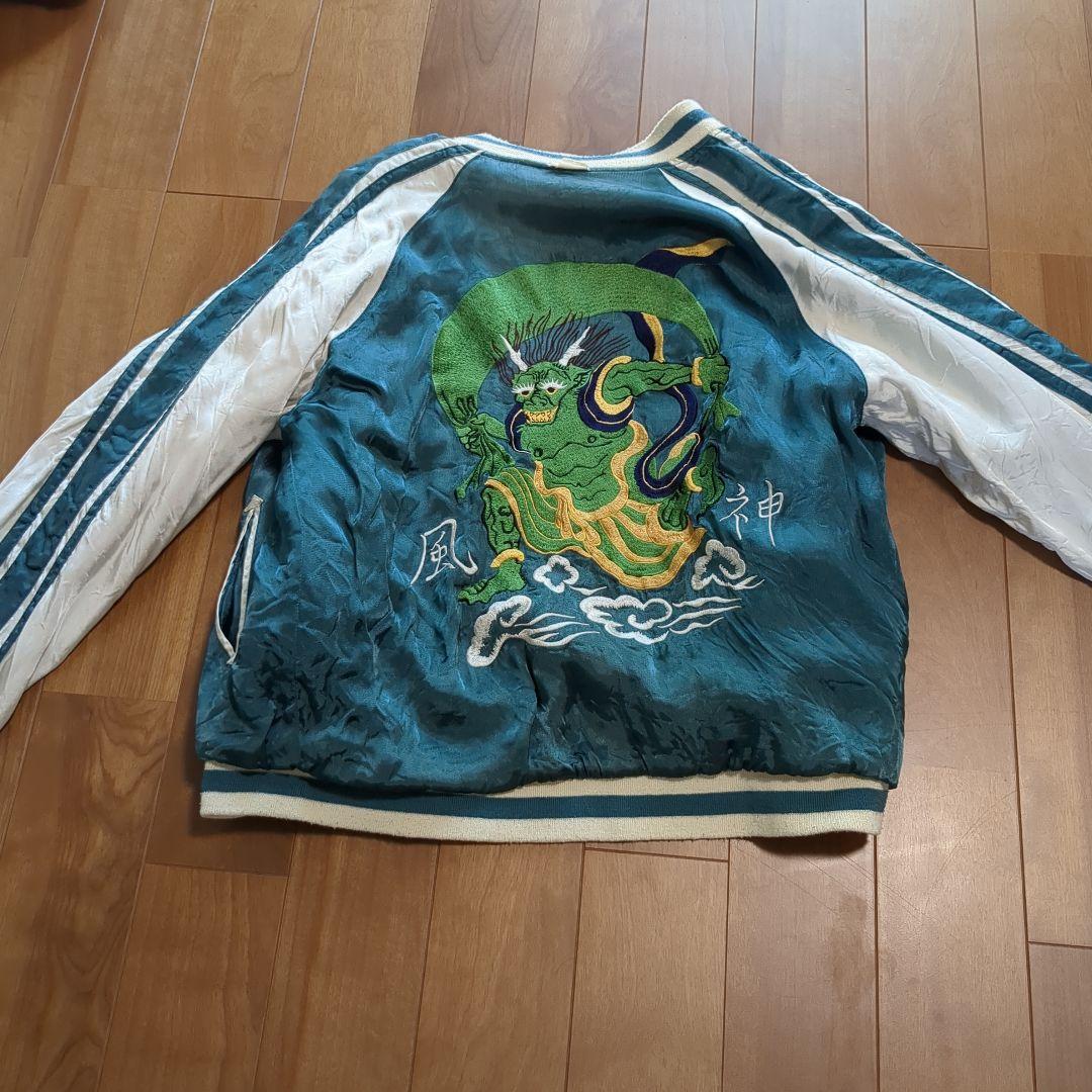 刺繍スカジャン ネイビー