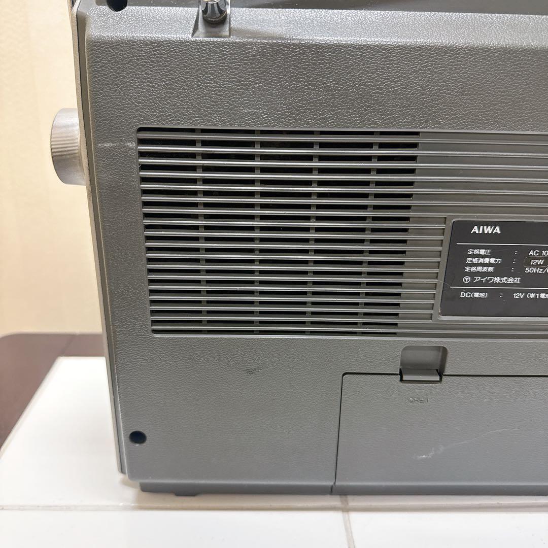 AIWA CS-50 日本製 ラジカセ シルバー FM/AM受信OK 昭和レトロ
