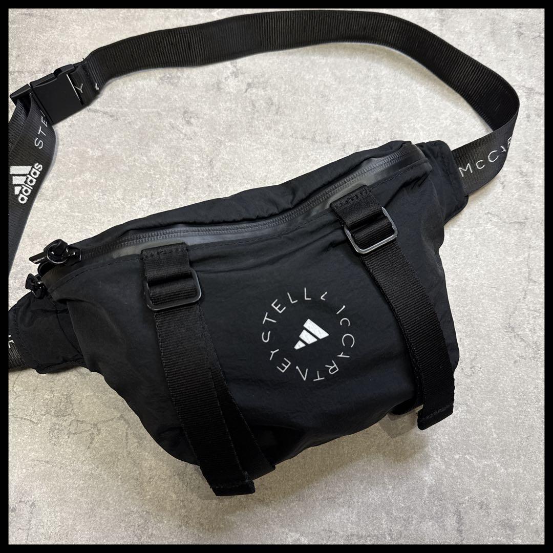 ななadidas ステラマッカートニー ボディバック ウエストポーチ 黒