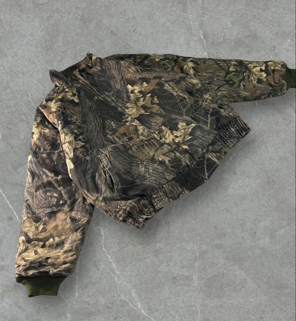 USA製MOSSY OAK迷彩中綿カモフラリアルツリーウォームアップジャケット