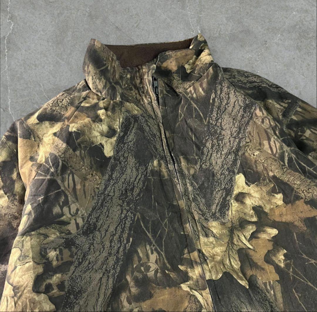 USA製MOSSY OAK迷彩中綿カモフラリアルツリーウォームアップジャケット