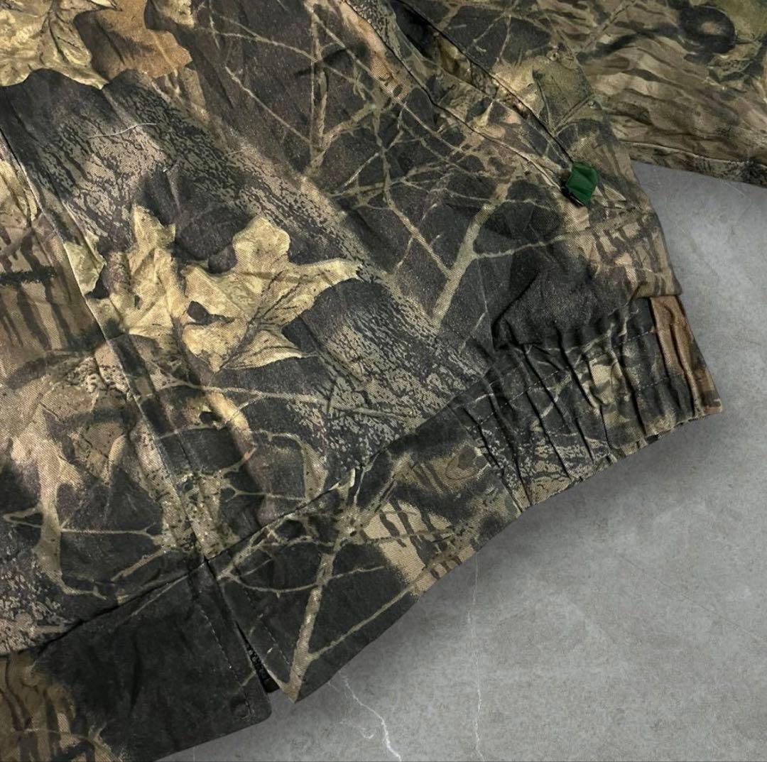 USA製MOSSY OAK迷彩中綿カモフラリアルツリーウォームアップジャケット