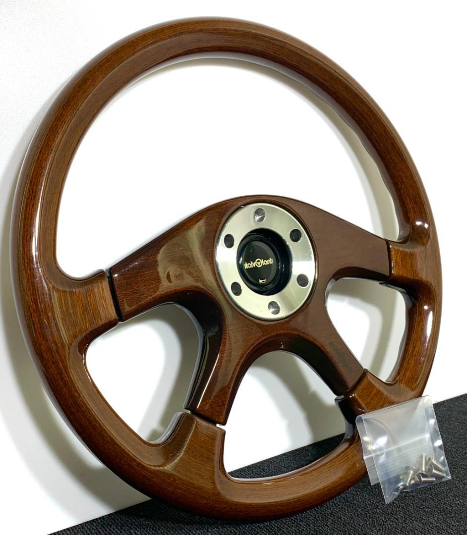イタルボランテ ドルチェ ウッドステアリング 36.5パイ 99年製 美品