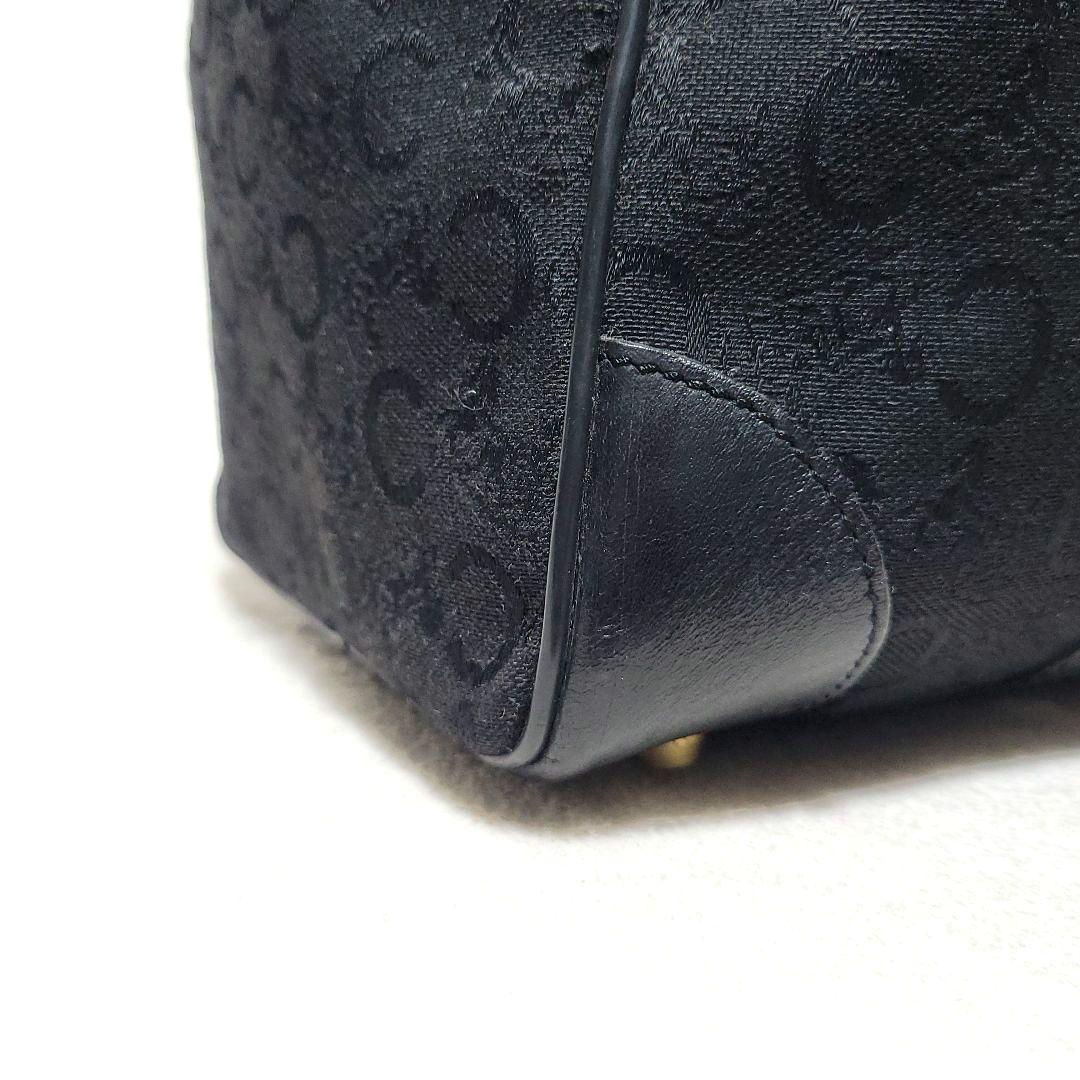 CELINE　ボストンバッグ Cマカダム 馬車金具 レザー キャンバス 大容量