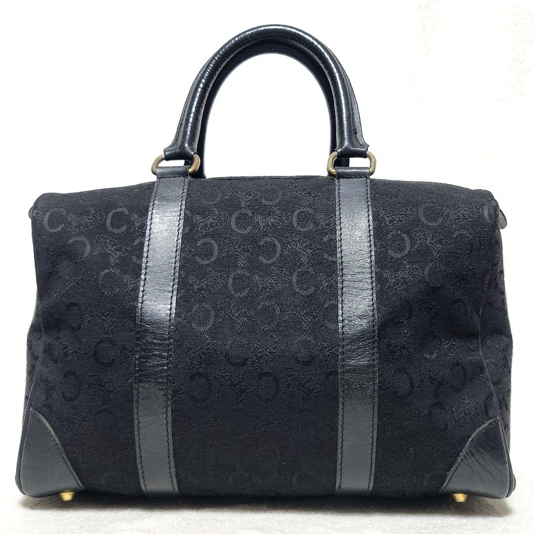 CELINE　ボストンバッグ Cマカダム 馬車金具 レザー キャンバス 大容量