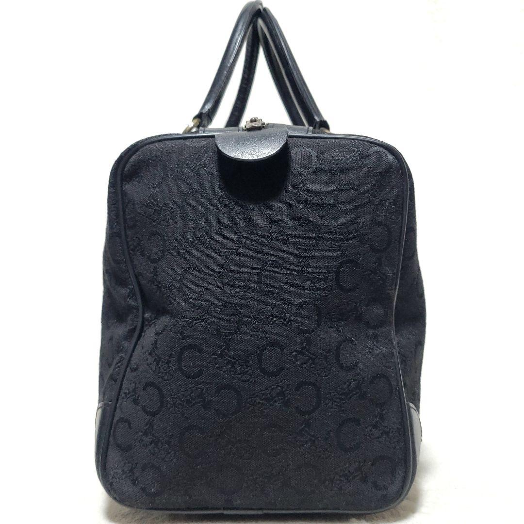 CELINE　ボストンバッグ Cマカダム 馬車金具 レザー キャンバス 大容量