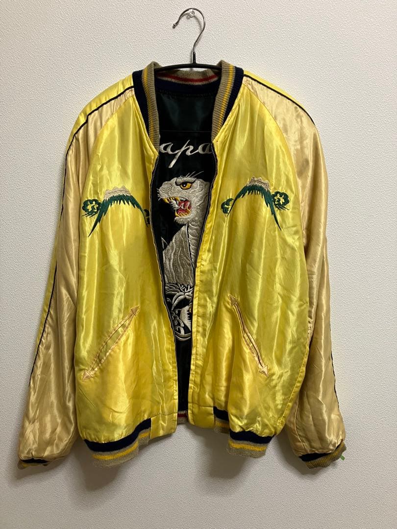 テーラー東洋 アセテート スーベニア スカジャン 白虎×鷲龍 L