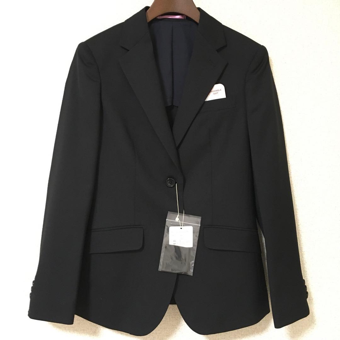 【タグ付き未使用】ORIHICA* パンツスーツ 黒 洗える 通勤 面接 就活