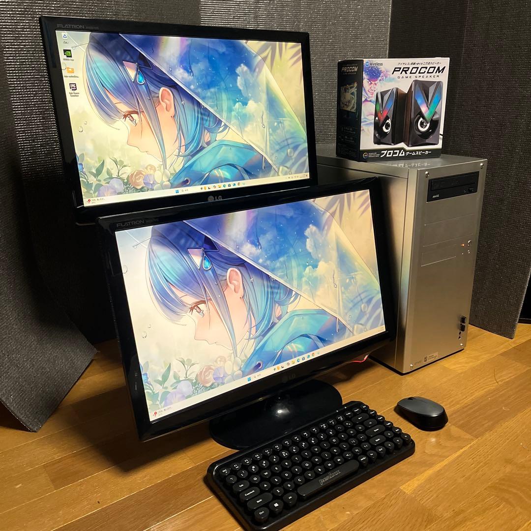 メル様優先★期間限定★ダブルモニターPCフルセット
