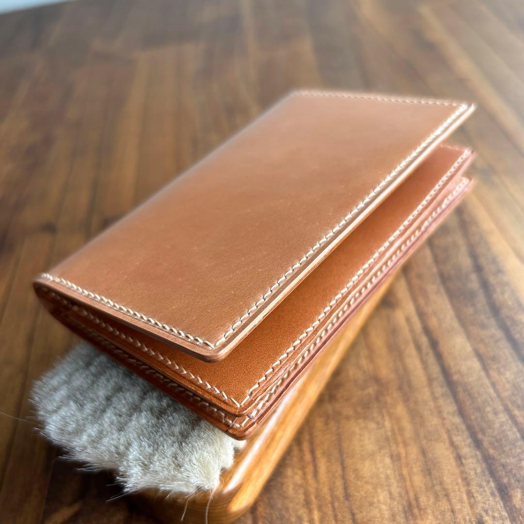 大容量名刺入れ　コードバン　ナチュラル　レーデルオガワ