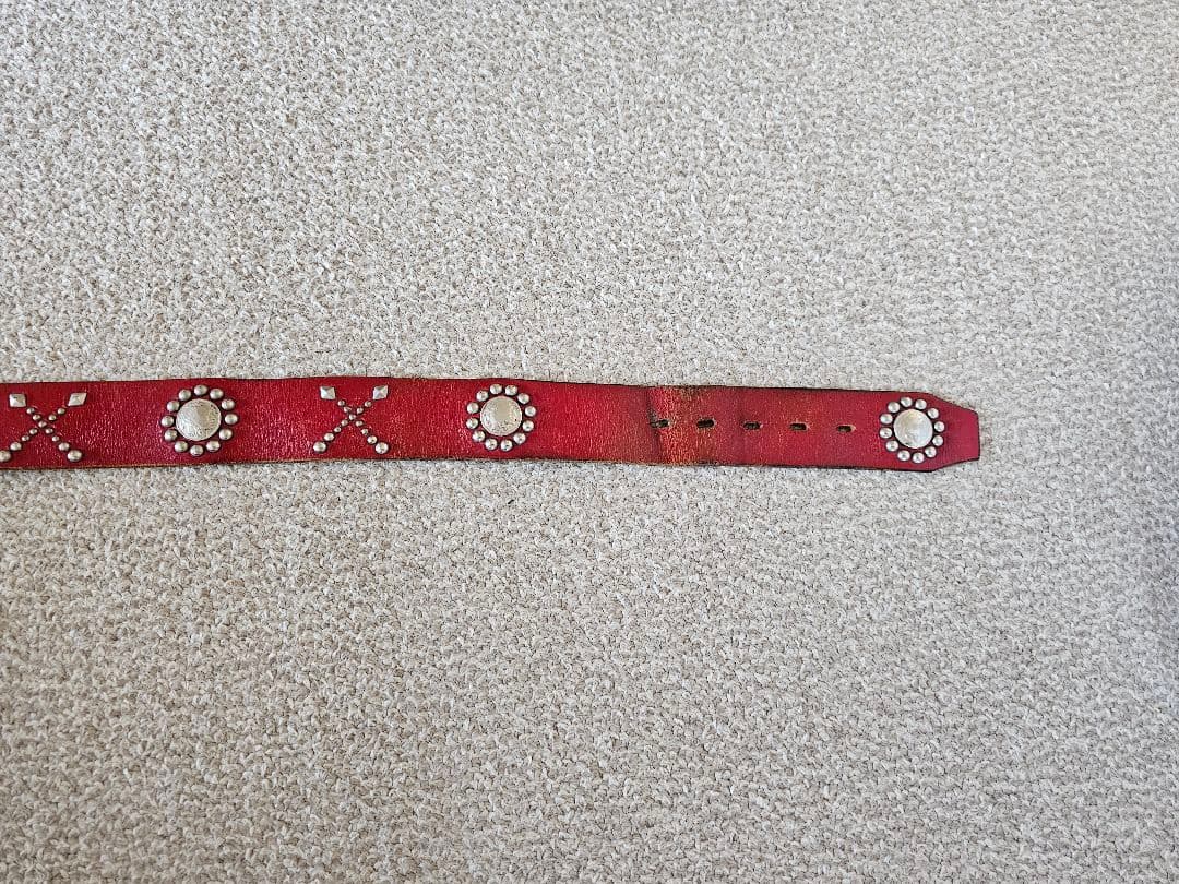 HTC スタッズベルト 赤 34 HOLLYWOOD TRADING CO