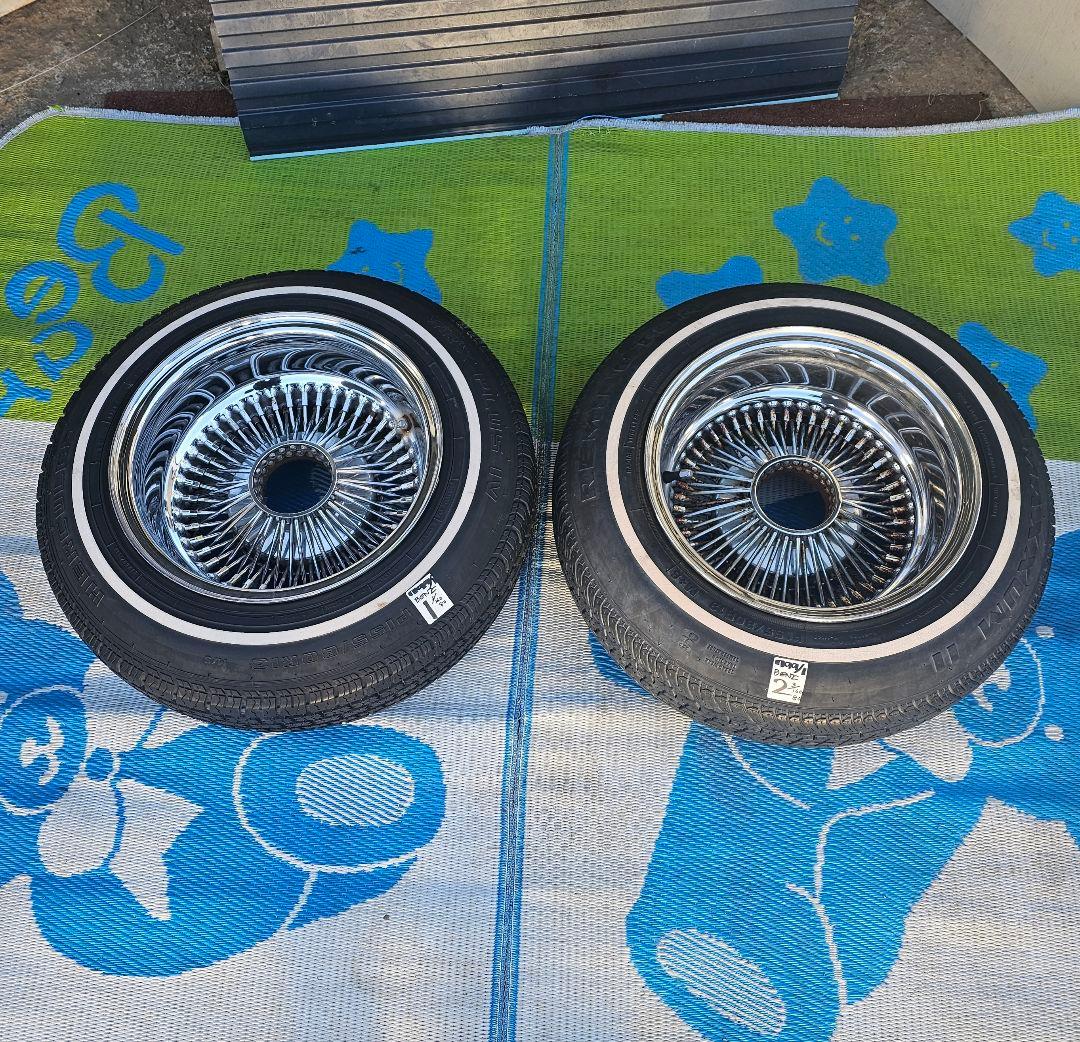 ワイヤホイール13インチタイヤ付き2本セツトキャデラック ローライダー インパラ