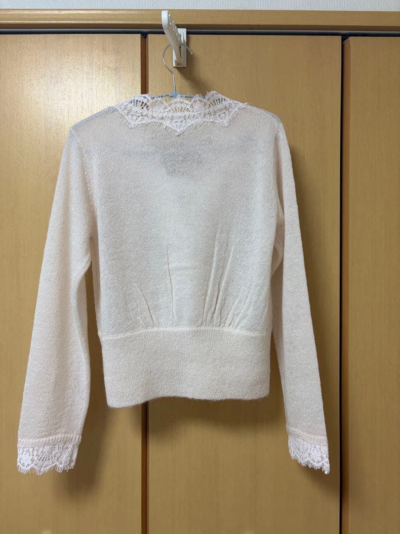 Aimeine エメイン　シアーモヘヤレースカーディガン