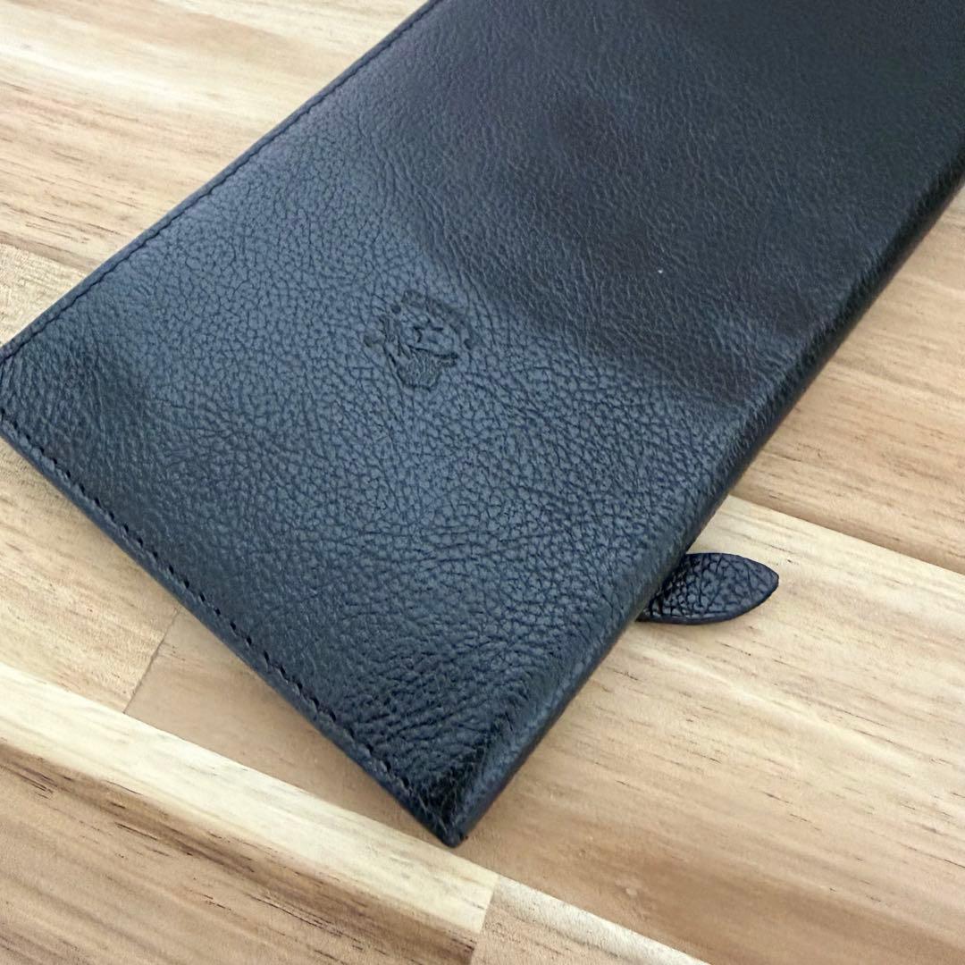 【ILBISONTE】イルビゾンテ　レザー　ロゴ刻印　長財布