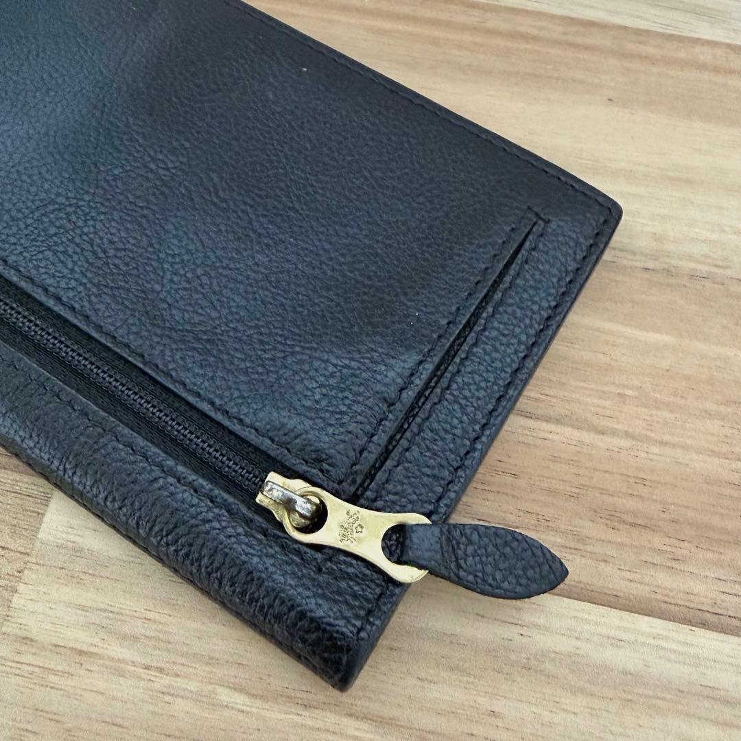 【ILBISONTE】イルビゾンテ　レザー　ロゴ刻印　長財布