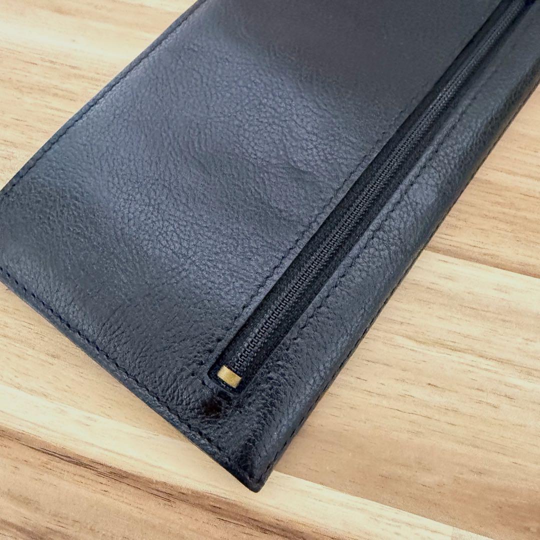 【ILBISONTE】イルビゾンテ　レザー　ロゴ刻印　長財布