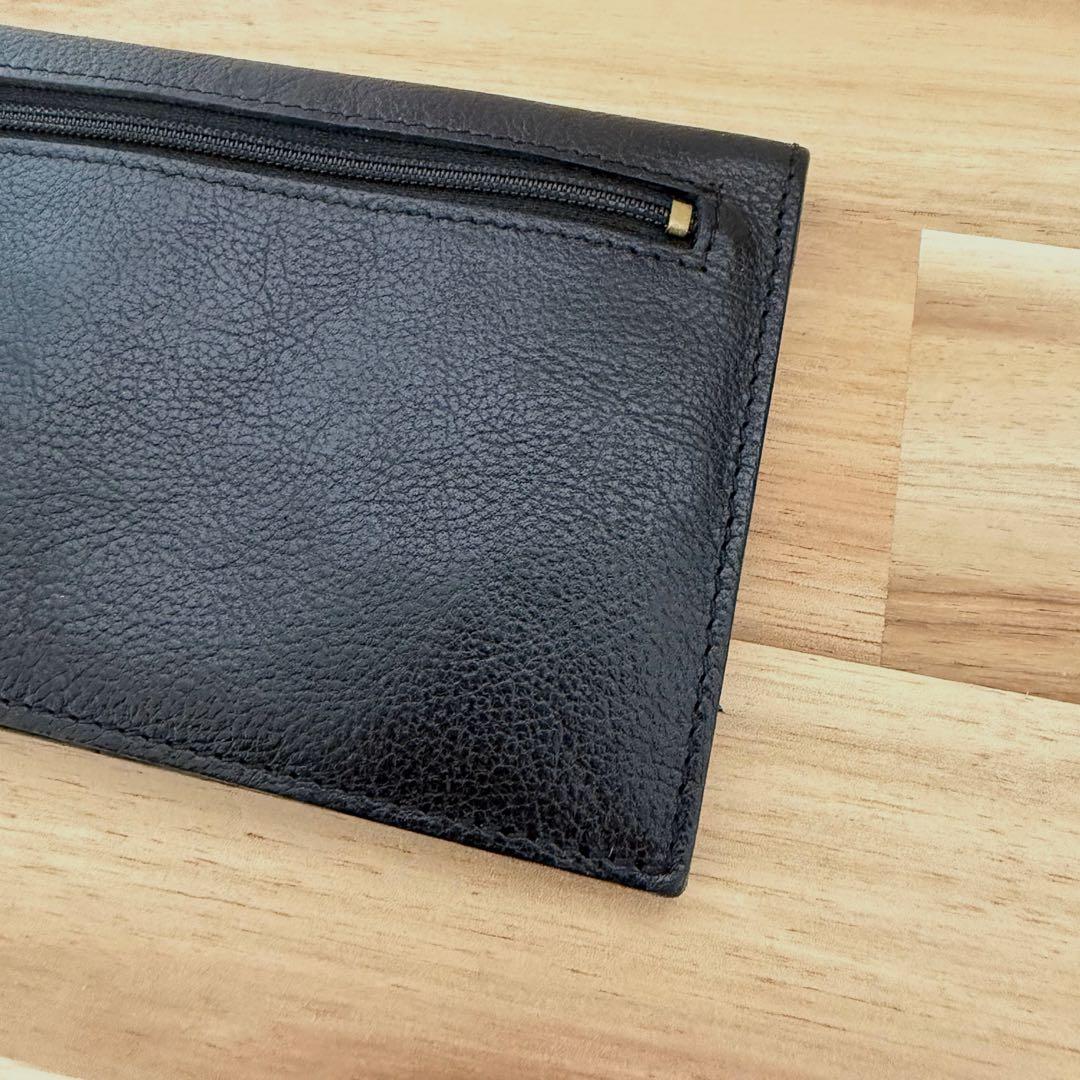 【ILBISONTE】イルビゾンテ　レザー　ロゴ刻印　長財布